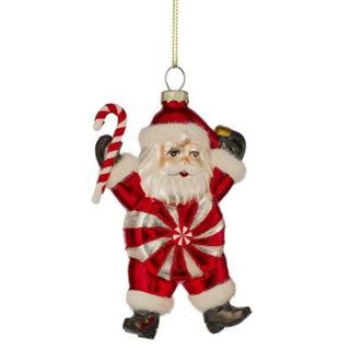 Peppermint Santa and Gingerbread Ornament