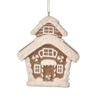 Sugared Gingerbread House Ornament