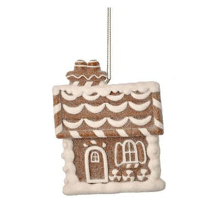 Sugared Gingerbread House Ornament