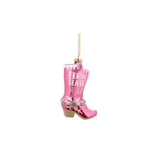 Pink Cowboy Boots Ornament