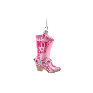 Pink Cowboy Boots Ornament