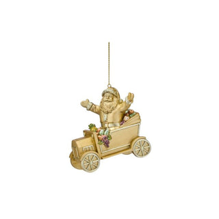 Golden Santa Ride Ornament