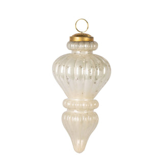 Ivory Glass Finial Ornament
