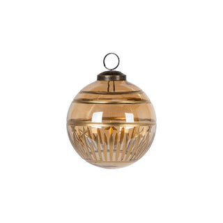 Cut Glass Amber Colored Ornaments