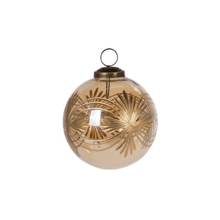Cut Glass Amber Colored Ornaments