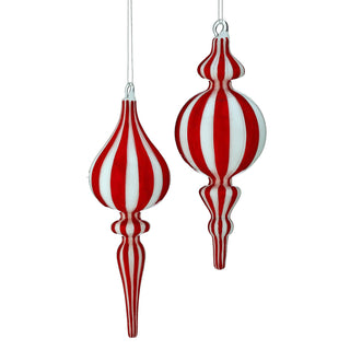 Peppermint Stripe Finial Ornaments