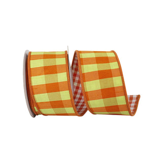 Tierra Check Dupioni Ribbon, 2.5" X 10YD