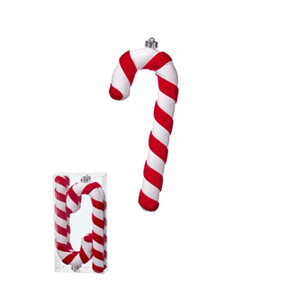 Velvet Peppermint Candy Cane Ornaments