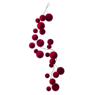 Velvet Flocked Ball Garland