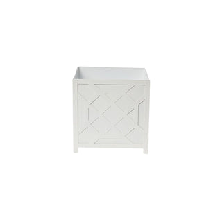 Laser Fretwork Square Metal Planter