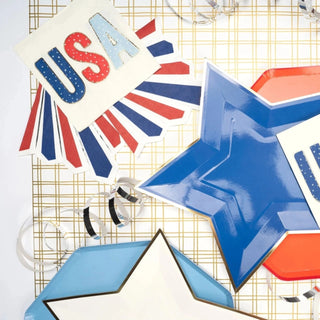 Americana Chic Beverage Napkins