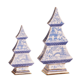 Blue Chinoiserie Tree Set, 9"