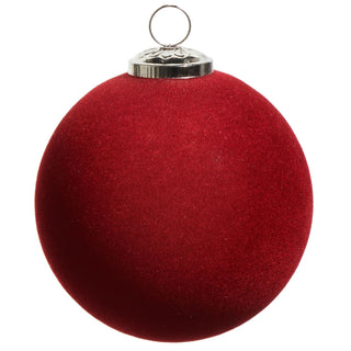 Berry Flocked Ball Ornament, 5"