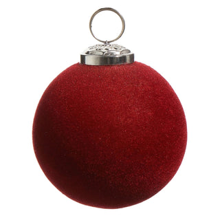 Berry Flocked Ball Ornament, 3"