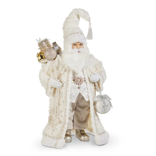 Father Christmas with White Fur Coat