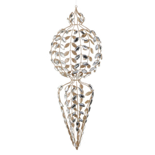 Clear Jeweled Vine Finial Ornament