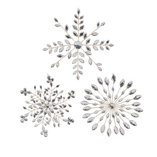 Clear Jeweled Snowflake Ornament
