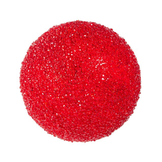 Red Glitter Ball Ornament, 8"