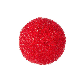Red Glitter Ball Ornament, 6"