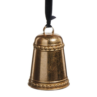 Antique Gold Bell Ornament, 7"