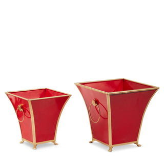 Red and Gold Cache Pot