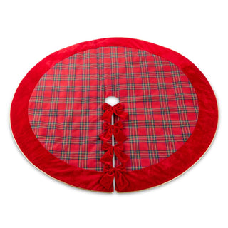 Red Plaid Tree Skirt, 60.5"