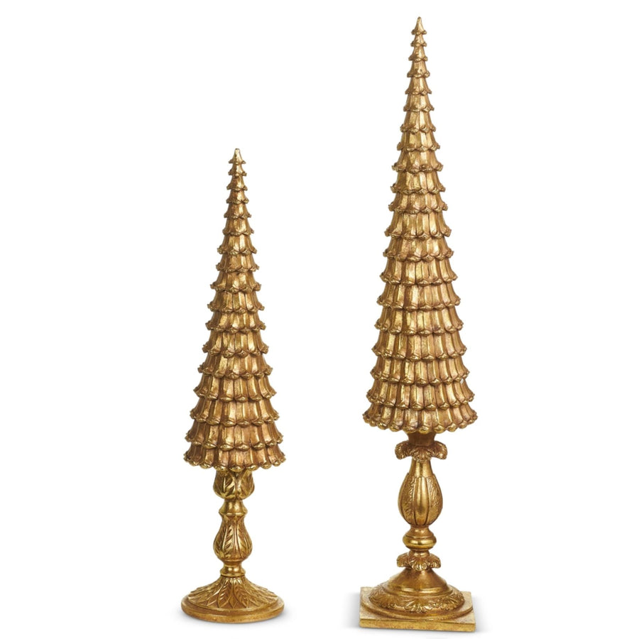 Gold Pinecone Tree on Base