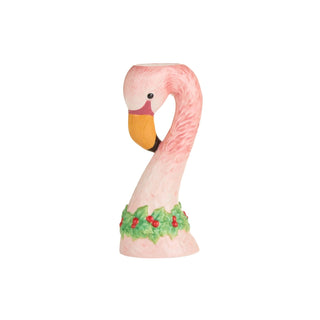 Christmas Flamingo Vase