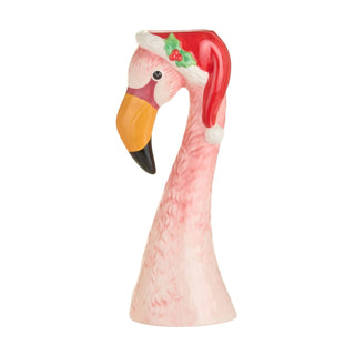 Christmas Flamingo Vase