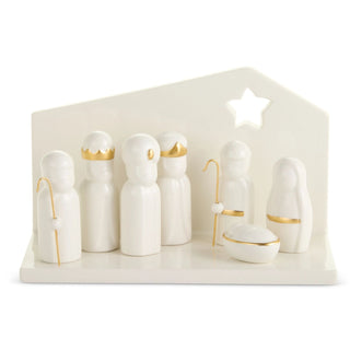 White Nativity with Creche