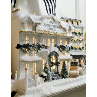 Lighted Paper Christmas Hotel
