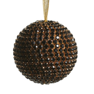Black Rhinestone Ball Ornament