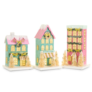 Lighted Multicolor Paper House