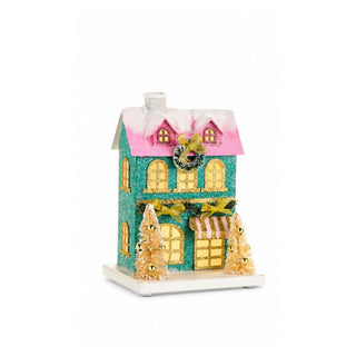 Lighted Multicolor Paper House