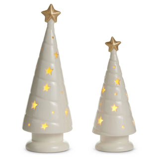 White Lighted Tree Set