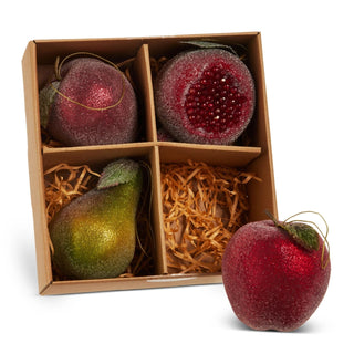 Box Of Sugared Fruit Ornaments Set