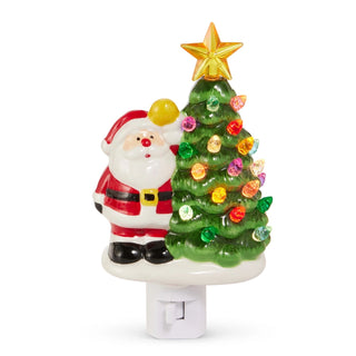 Boxed Santa with Tree Night Light