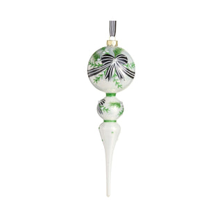 Black Bow Bunting Finial Ornament