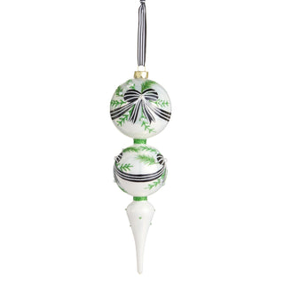 Black Bow Bunting Finial Ornament