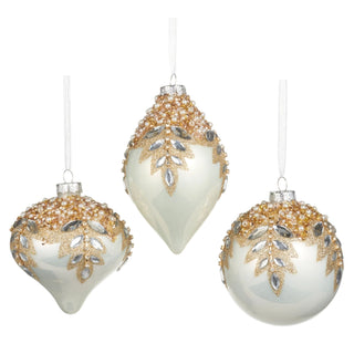 White Gem Encrusted Ornament