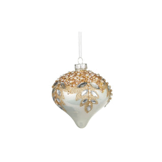 White Gem Encrusted Ornament