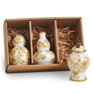 Box of Golden Ginger Jar Ornaments