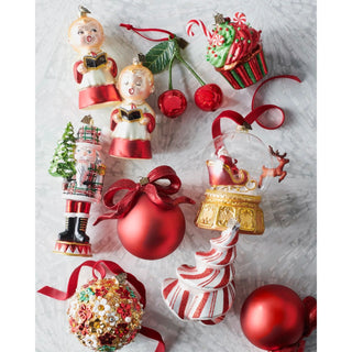 Red Ribbon Ball Ornament
