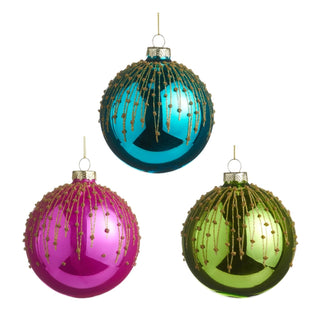 Gold Drip Ball Ornament