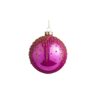 Gold Drip Ball Ornament