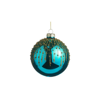 Gold Drip Ball Ornament