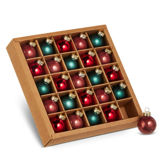 Box of Red and Green Ball Ornaments