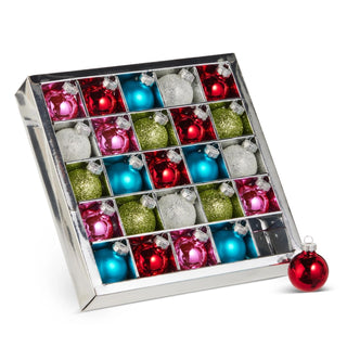 Box of Multicolor Ball Ornaments