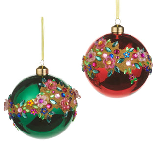 Flower Jewel Ball Ornament