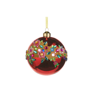 Flower Jewel Ball Ornament